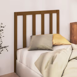 vidaXL Solid Wood Pine Bed Headboard Bedroom Furniture Multi Colours/Sizes - honey brown, 96 x 4 x 100 cm - Additional view 3