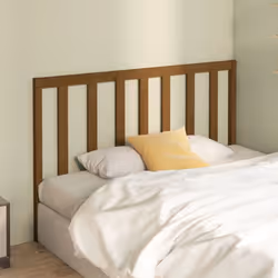 vidaXL Solid Wood Pine Bed Headboard Bedroom Furniture Multi Colours/Sizes - honey brown, 156 x 4 x 100 cm - Additional view 3