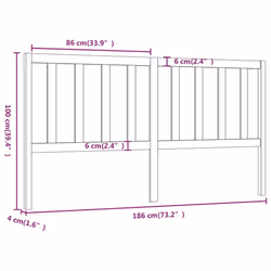 VidaXL 817757 headboard/footboard Grey - Additional view 6