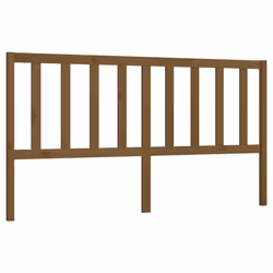 vidaXL Solid Wood Pine Bed Headboard Bedroom Furniture Multi Colours/Sizes - honey brown, 206 x 4 x 100 cm - Additional view 2