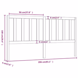 VidaXL 817764 headboard/footboard Black - Additional view 6