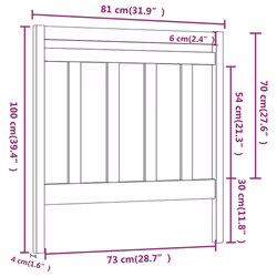VidaXL 817767 headboard/footboard Grey - Additional view 6