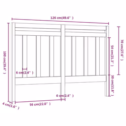 VidaXL 817782 headboard/footboard Grey - Additional view 6