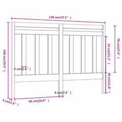 VidaXL 817794 headboard/footboard Black - Additional view 6