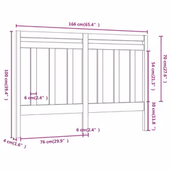 VidaXL 817802 headboard/footboard Grey - Additional view 6