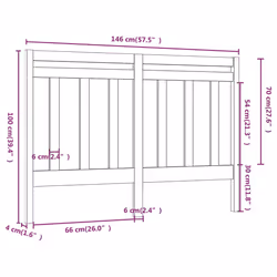 VidaXL 817803 headboard/footboard Brown - Additional view 6