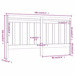 VidaXL 817807 headboard/footboard Grey - Additional view 6