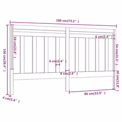 VidaXL 817809 headboard/footboard Black - Additional view 6