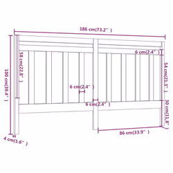 VidaXL 817813 headboard/footboard Brown - Additional view 6