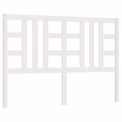 vidaXL Bed Headboard Home Bedroom Decorative Bed Header Panel Solid Wood Pine - white, 126 x 4 x 100 cm
