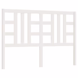 vidaXL Bed Headboard Home Bedroom Decorative Bed Header Panel Solid Wood Pine - white, 126 x 4 x 100 cm