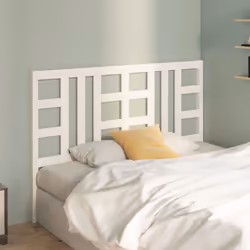 vidaXL Bed Headboard Home Bedroom Decorative Bed Header Panel Solid Wood Pine - white, 126 x 4 x 100 cm