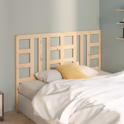 vidaXL Bed Headboard Home Bedroom Decorative Bed Header Panel Solid Wood Pine - brown, 141 x 4 x 100 cm - Additional view 3