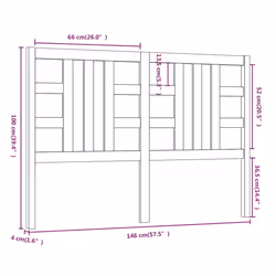 VidaXL 817854 headboard/footboard Black - Additional view 6