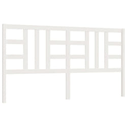 vidaXL Bed Headboard Home Bedroom Decorative Bed Header Panel Solid Wood Pine - white, 206 x 4 x 100 cm