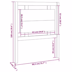 VidaXL 817918 headboard/footboard Brown - Additional view 6