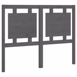 vidaXL Bed Headboard Home Bedroom Decorative Bed Header Panel Solid Wood Pine - grey, 125.5 x 4 x 100 cm - Additional view 2