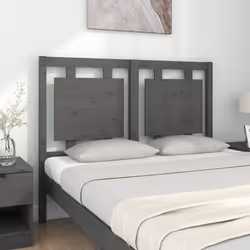 vidaXL Bed Headboard Home Bedroom Decorative Bed Header Panel Solid Wood Pine - grey, 125.5 x 4 x 100 cm - Additional view 3
