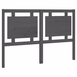 vidaXL Bed Headboard Home Bedroom Decorative Bed Header Panel Solid Wood Pine - grey, 145.5 x 4 x 100 cm - Additional view 2