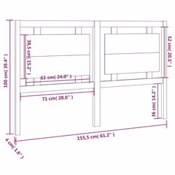 VidaXL 817948 headboard/footboard Brown - Additional view 6