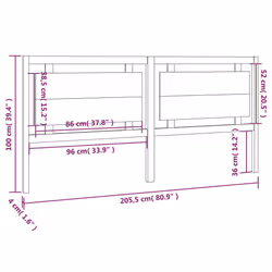 VidaXL 817961 headboard/footboard White - Additional view 6