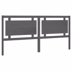 vidaXL Bed Headboard Home Bedroom Decorative Bed Header Panel Solid Wood Pine - grey, 205.5 x 4 x 100 cm