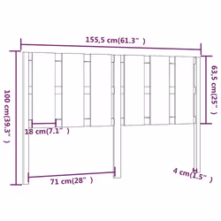 VidaXL 818003 headboard/footboard Brown - Additional view 6