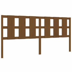 vidaXL Bed Headboard Home Bedroom Decorative Bed Header Panel Solid Wood Pine - honey brown, 205.5 x 4 x 100 cm - Additional view 2