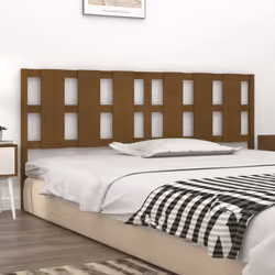 vidaXL Bed Headboard Home Bedroom Decorative Bed Header Panel Solid Wood Pine - honey brown, 205.5 x 4 x 100 cm - Additional view 3