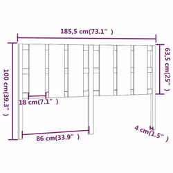 VidaXL 818014 headboard/footboard Black - Additional view 6