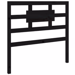 vidaXL Solid Wood Pine Bed Headboard Wooden Bed Header Multi Colours/Sizes - black, 80.5 x 4 x 100 cm - Additional view 2