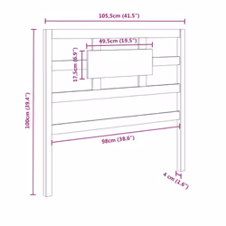 VidaXL 818027 headboard/footboard Grey - Additional view 5
