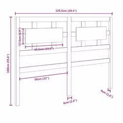 VidaXL 818032 headboard/footboard Grey - Additional view 6