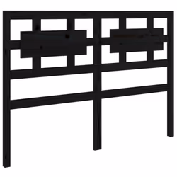 vidaXL Solid Wood Pine Bed Headboard Wooden Bed Header Multi Colours/Sizes - black, 125.5 x 4 x 100 cm - Additional view 2