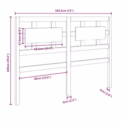 VidaXL 818057 headboard/footboard Grey - Additional view 6
