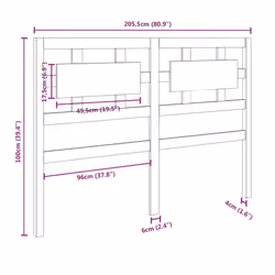 VidaXL 818062 headboard/footboard Grey - Additional view 6