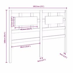 VidaXL 818063 headboard/footboard Brown - Additional view 6