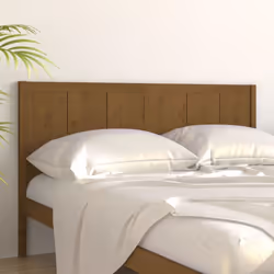 vidaXL Bed Headboard Home Bedroom Decorative Bed Header Panel Solid Wood Pine - honey brown, 205.5 x 4 x 100 cm - Additional view 3