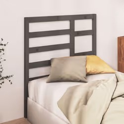 vidaXL Bed Headboard Home Bedroom Decorative Bed Header Panel Solid Wood Pine - grey, 96 x 4 x 104 cm - Additional view 3