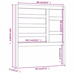VidaXL 818128 headboard/footboard Brown - Additional view 6
