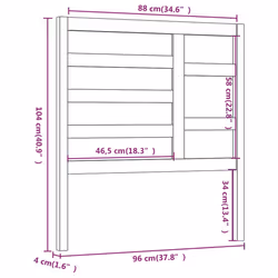 VidaXL 818129 headboard/footboard Black - Additional view 6