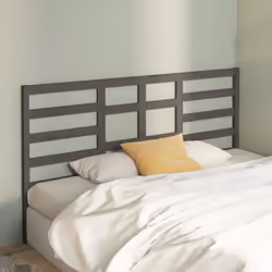 vidaXL Bed Headboard Home Bedroom Decorative Bed Header Panel Solid Wood Pine - grey, 186 x 4 x 104 cm - Additional view 3