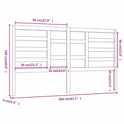 VidaXL 818163 headboard/footboard Brown - Additional view 6