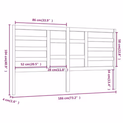VidaXL 818164 headboard/footboard Black - Additional view 6