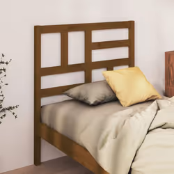 vidaXL Bed Headboard Home Bedroom Decorative Bed Header Panel Solid Wood Pine - honey brown, 106 x 4 x 104 cm - Additional view 3