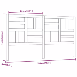VidaXL 818206 headboard/footboard White - Additional view 6