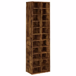 vidaXL Shoe Cabinet Engineered Wood Shoe Organiser Stand Rack Shoe Shelf Rack - smoked oak