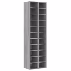 vidaXL Shoe Cabinet Engineered Wood Shoe Organiser Stand Rack Shoe Shelf Rack - grey sonoma