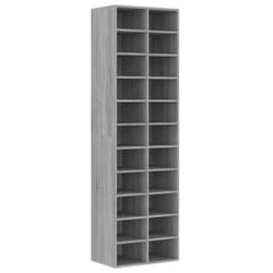 vidaXL Shoe Cabinet Engineered Wood Shoe Organiser Stand Rack Shoe Shelf Rack - grey sonoma