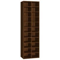 vidaXL Shoe Cabinet Engineered Wood Shoe Organiser Stand Rack Shoe Shelf Rack - brown oak